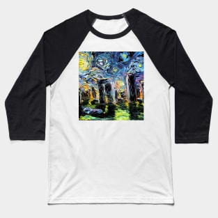 Stonehenge Starry Night Baseball T-Shirt